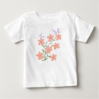 Minimalistische, flache Vektor-Pfirsichblüten-Sprü