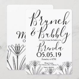 Minimalistische Flora Botany Blume Art Wedding Einladung
