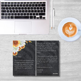 Minimalistische floral Dankeschön Karte