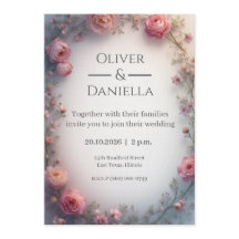 Minimalistische florale christliche Hochzeitseinla