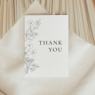 Minimalistische Florale Flache Save The Date Karte