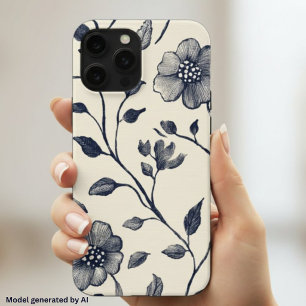 Minimalistische Florale Linienkunst - Elegante Bot Case-Mate iPhone Hülle