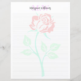 Minimalistische Florale Monogramm-Name-Korresponde