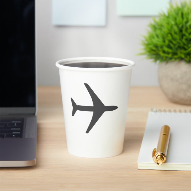 Minimalistische Flugzeug-Flugzeuge Fly Airways Pappbecher (InSitu)