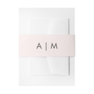 Minimalistische Foliage   Blush Pink Wedgram Einladungsbanderole