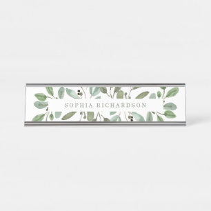 Minimalistische Foliage Schreibtischnamensplakette