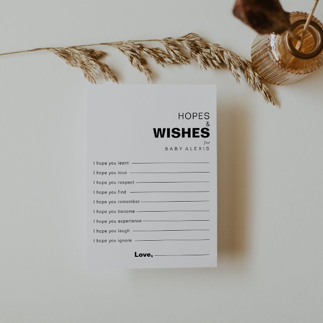 Minimalistische formelle Babyduschkarte Postkarte (Von Creator hochgeladen)