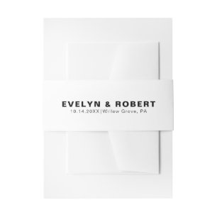 Minimalistische formelle Hochzeit Einladungsbanderole