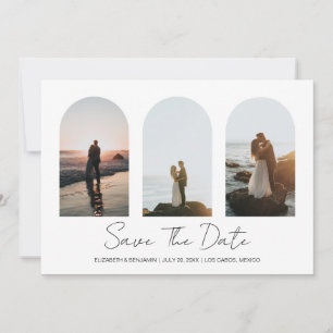Minimalistische Foto-Arch-Frame-Collage Save the D Save The Date