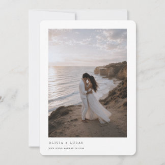 Minimalistische Foto-Boho-Hochzeit Einladung
