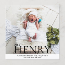 Minimalistische Foto-Collage Geburtsankündigung