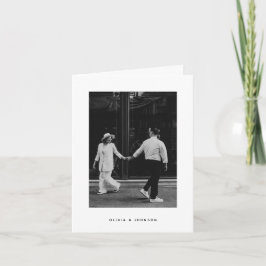 Minimalistische Foto-Falt-Hochzeit Einladung