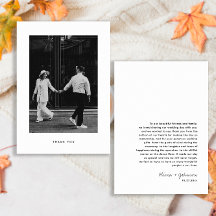 Minimalistische Foto-Hochzeit