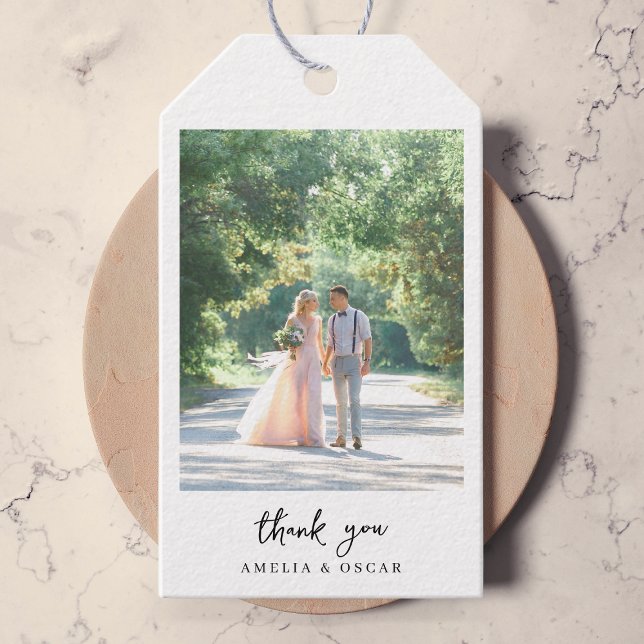 Minimalistische Foto-Hochzeit Geschenkanhänger (Von Creator hochgeladen)