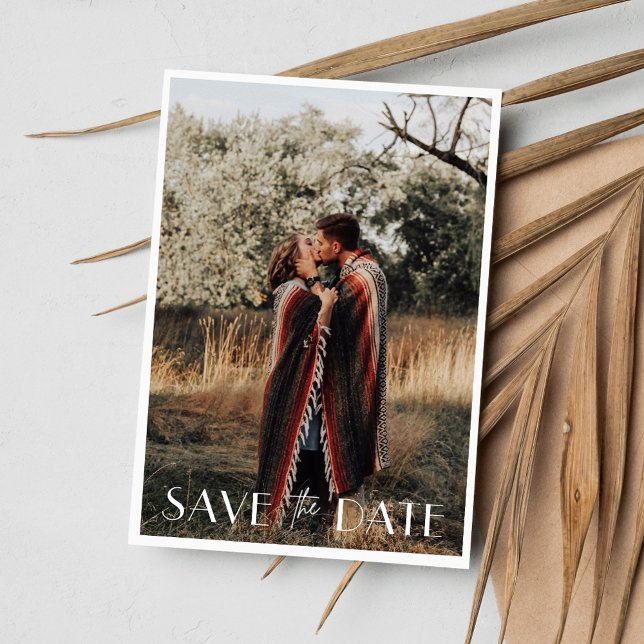 Minimalistische Foto-Hochzeit Save The Date (Minimalist Photo Wedding Save The Date)