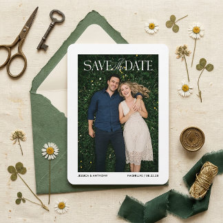 Minimalistische Foto-Hochzeit - Save-the-Date-Kart Save The Date