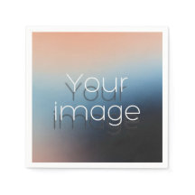Minimalistische Foto-Hochzeitspapier-Servietten