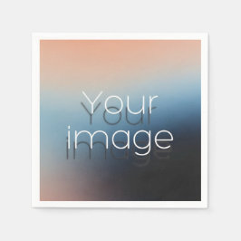 Minimalistische Foto-Hochzeitspapier-Servietten Serviette