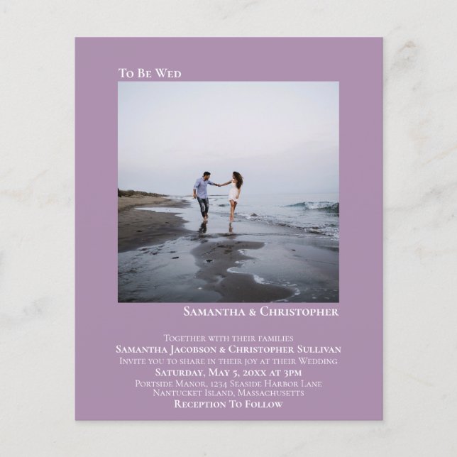 Minimalistische Foto Lavender HAUSHALT Hochzeit Ei (Vorderseite)