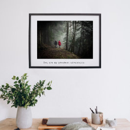 Minimalistische Foto- und Schreibmaschinenuntersch Poster
