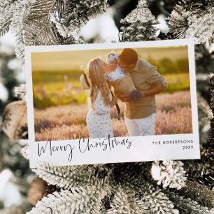 Minimalistische Foto-Urlaubskarte Weihnachtskart Einladung