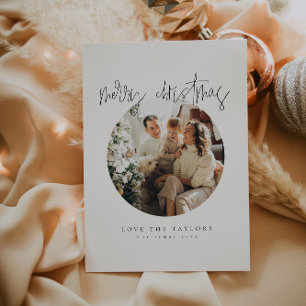 Minimalistische Foto Weihnachtskarte Feiertagskarte