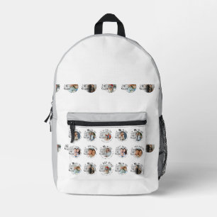 Minimalistische Fotocollage-Geschenke für den Enke Bedruckter Rucksack