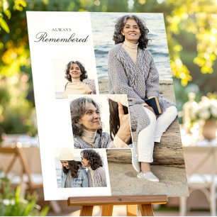 Minimalistische Fotocollage zum Gedenken an Mama Poster