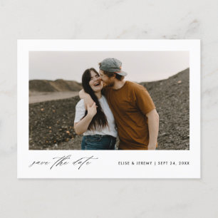 Minimalistische Fotografie Hochzeit Save the Date Ankündigungspostkarte