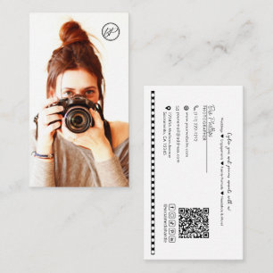Minimalistische Fotografie von Fotos und Logos Visitenkarte