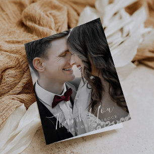 Minimalistische Fotovorlage Dankeschön Karte