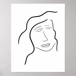 Minimalistische Frauen-Gesichtsskizze für die Gale Poster