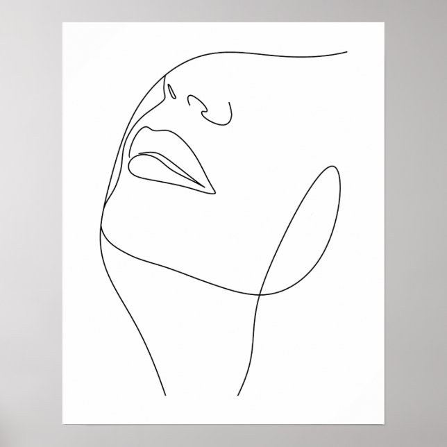Minimalistische Frauen sehen sich einer Kunstform  Poster (Vorne)