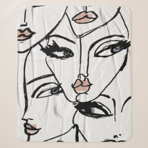 Minimalistische Frauenkunst Sherpadecke