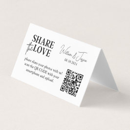 Minimalistische Freigabe des Qr-Codes der Liebe |  Visitenkarten