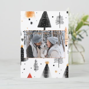 Minimalistische Freude Gruß Familie Weihnachten Ur