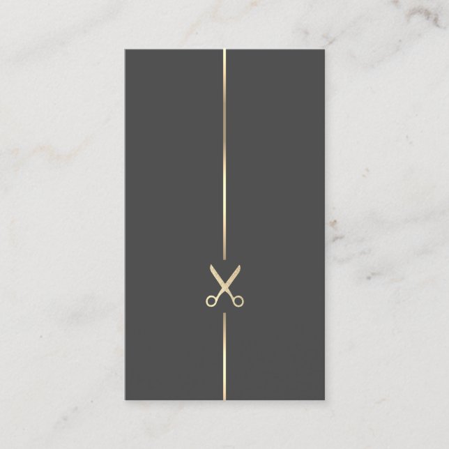 Minimalistische Friseur-Stylist-Visitenkarte Visitenkarte (Vorderseite)