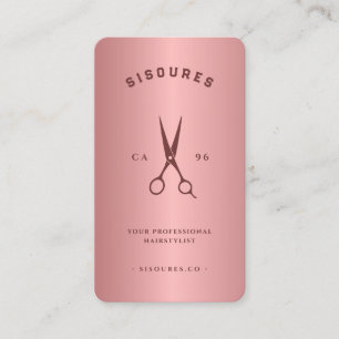 Minimalistische Friseursalon Barbershop Schere Visitenkarte