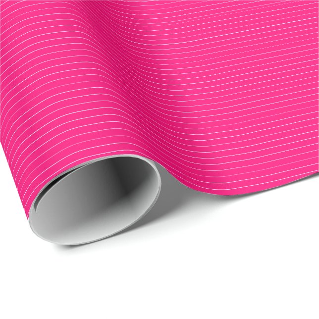 Minimalistische Fuchsien, hellrosa, weiße, dünne S Geschenkpapier (Rolleneckpunkt)