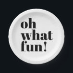 Minimalistische Fun Typografie für den modernen Ur Pappteller<br><div class="desc">Moderne Holiday Minimalistisch Fun Typografy Weihnachtszeitschriften-Teller - die perfekte minimalistische Touch für Ihre modernen,  eleganten und doch lustigen Partys in diesem Jahr!</div>