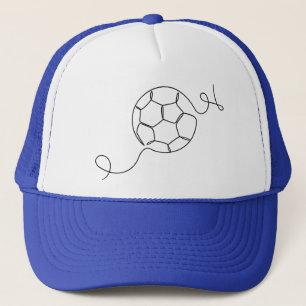Minimalistische Fußball-Linienkunst Moderner Fuß Truckerkappe