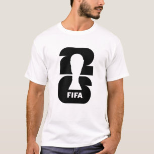 Minimalistische Fußball-Trophäe-Silhouette Weiß au T-Shirt
