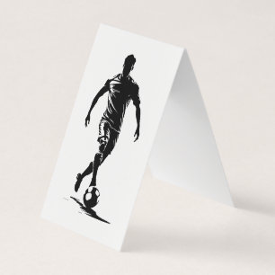 Minimalistische Fußballspieler-Silhouetten-Kunst Visitenkarten