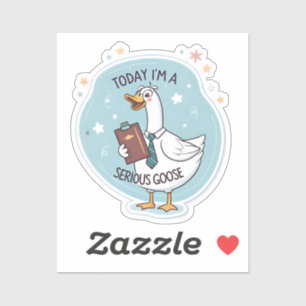 Minimalistische Gänseaufkleber - Funny Meme Bird Aufkleber