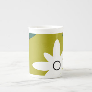 Minimalistische Gänseblümchen-Blumen-Abstrakte Bot Prozellantasse