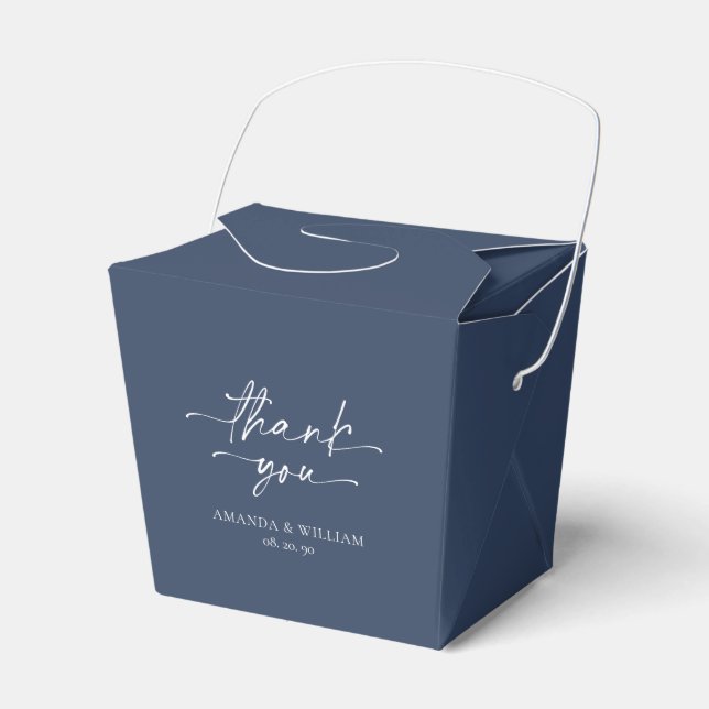 Minimalistische Gastgeschenk Hochzeit Geschenkschachtel (Vorderseite)
