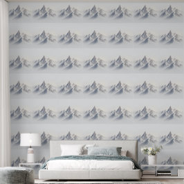 Minimalistische Gebirgskette: Serene 3D Wall Art Tapete