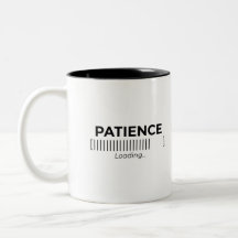 Minimalistische Geduld Lade Typografie Leiste