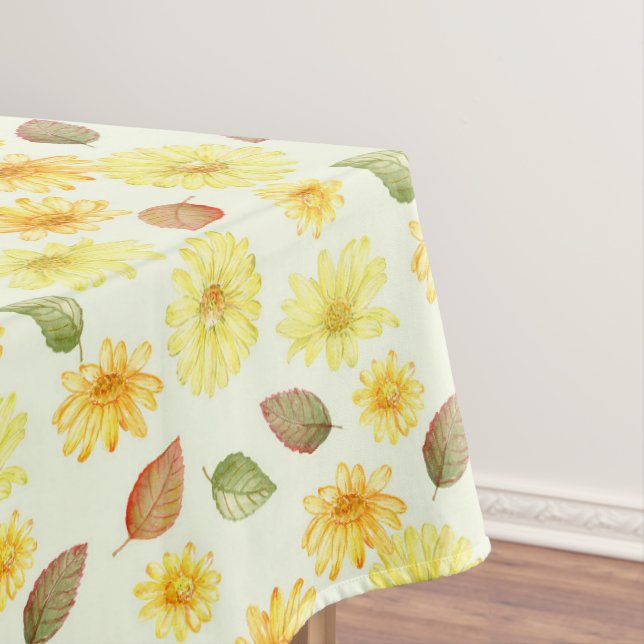 Minimalistische Gelbblüten Herbstgeschlecht neutra Tischdecke (Beispiel)
