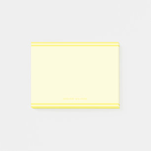 Minimalistische gelbe Ränder feminin elegant Post-it Klebezettel